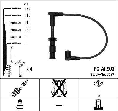 Tändkabelsats Ngk 8597 NGK