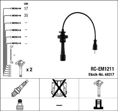 Tändkabelsats Ngk 44317 NGK