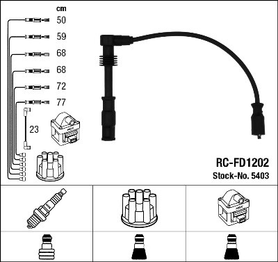 Tändkabelsats Ngk 5403 NGK Tändkabelsats Ngk 5403 NGK