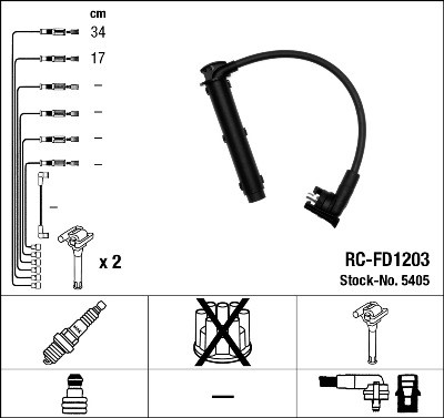 Tändkabelsats Ngk 5405 NGK