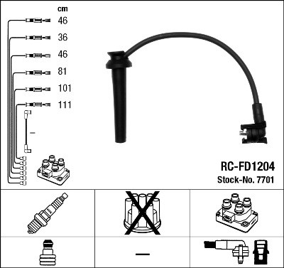 Tändkabelsats Ngk 7701 NGK