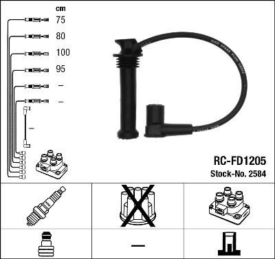 Tändkabelsats Ngk 2584 NGK