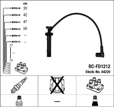 Tändkabelsats Ngk 44220 NGK