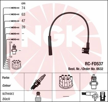Tändkabelsats Ngk 0632 NGK