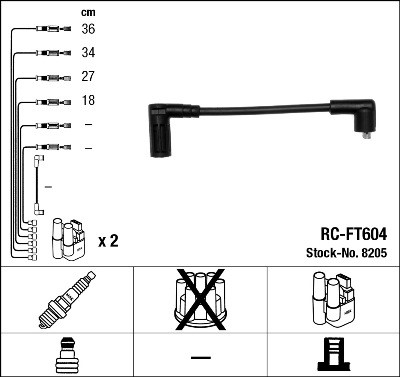 Tändkabelsats Ngk 8205 NGK