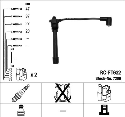 Tändkabelsats Ngk 7209 NGK