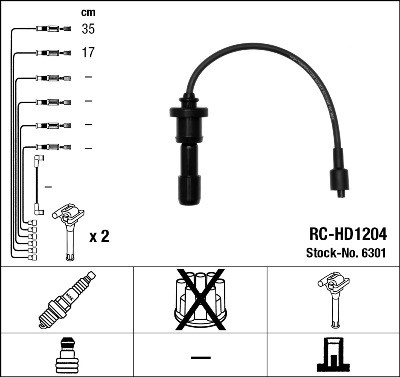Tändkabelsats Ngk 6301 NGK