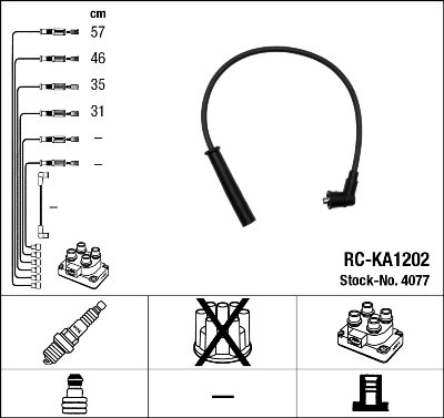 Tändkabelsats Ngk 4077 NGK