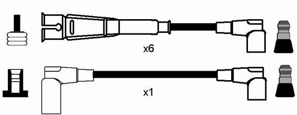 Tändkabelsats Ngk 2580 NGK Tändkabelsats Ngk 2580 NGK