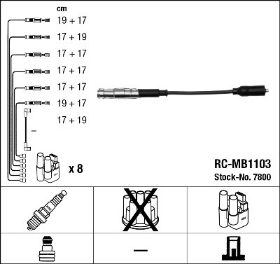 Tändkabelsats Ngk 7800 NGK
