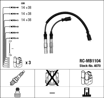 Tändkabelsats Ngk 4070 NGK