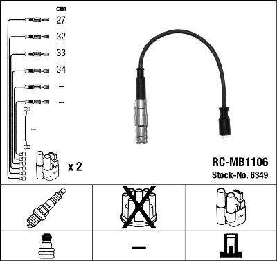 Tändkabelsats Ngk 6349 NGK