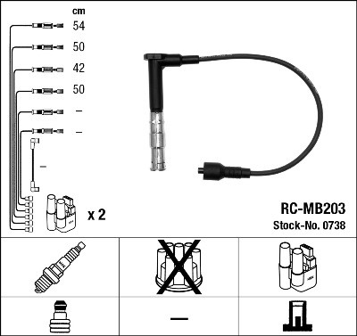 Tändkabelsats Ngk 0738 NGK