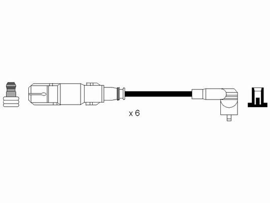 Tändkabelsats Ngk 7065 NGK Tändkabelsats Ngk 7065 NGK