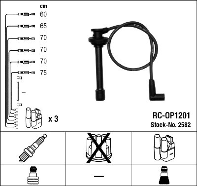 Tändkabelsats Ngk 2582 NGK