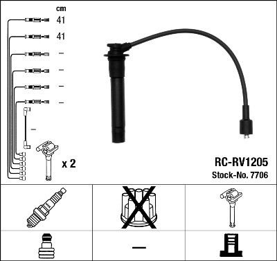 Tändkabelsats Ngk 7706 NGK