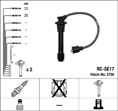 Tändkabelsats Ngk 2706 NGK