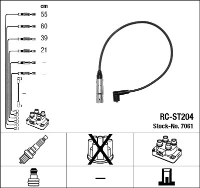 Tändkabelsats Ngk 7061 NGK
