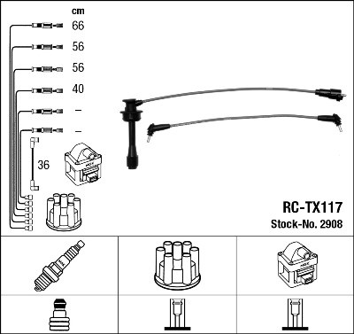 Tändkabelsats Ngk 2908 NGK