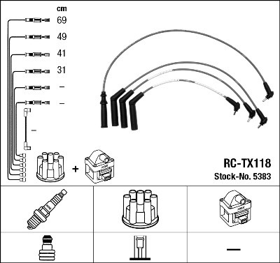 Tändkabelsats Ngk 5383 NGK