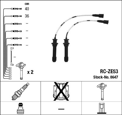 Tändkabelsats Ngk 8647 NGK