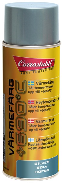 Värmefärg silver spray 400 ml, Universal Carostabil