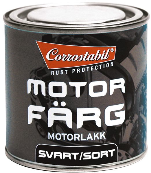 Motorfärg svart burk 250 ml, Universal Carostabil