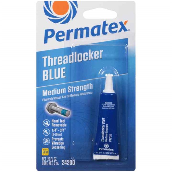 Gänglåsning Blå Medelstark  6 ml, Universal Permatex