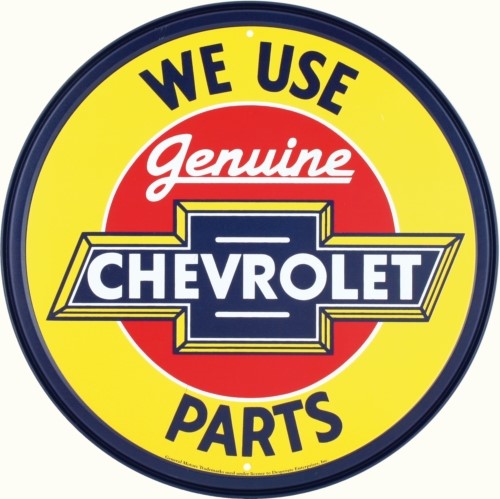 Plåtskylt/gm Chevy Genuine par, Universal