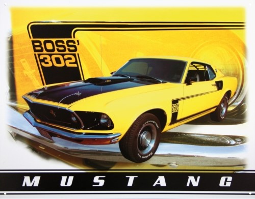 Plåtskylt/ford Mustang Boss302, Universal Plåtskylt/ford Mustang Boss302, Universal