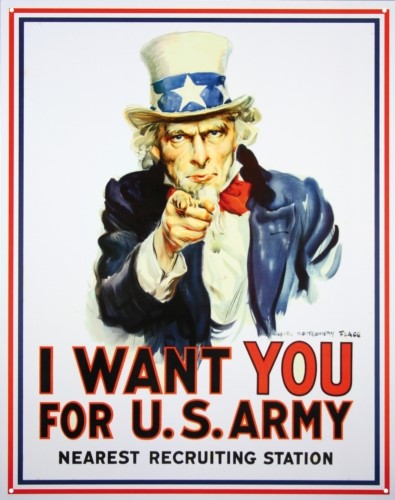 Plåtskylt/uncle Sam I want you, Universal