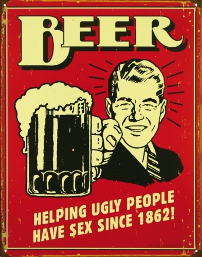 Plåtskylt/beer -ugly People, Universal