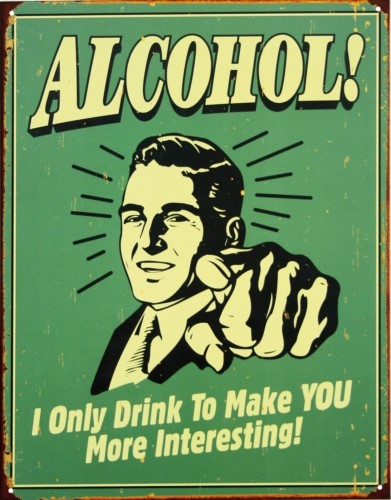 Plåtskylt/alcohol -more Intere, Universal