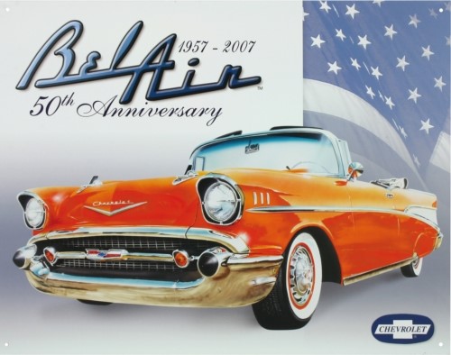 Plåtskylt/gm Chevy Bel Air 50t, Universal