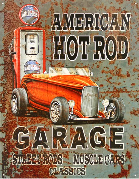 Plåtskylt/legend -hot Rod, Universal
