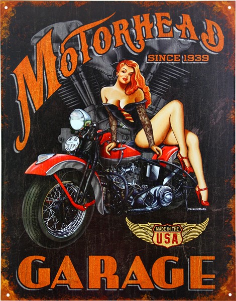 Plåtskylt/motorhead Garage, Universal