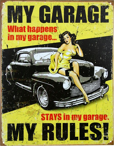 Plåtskylt/my Garage, Universal