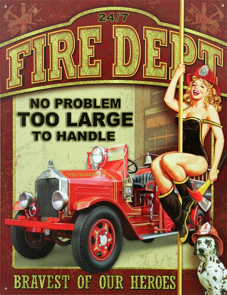 Plåtskylt/fire Dept, Universal