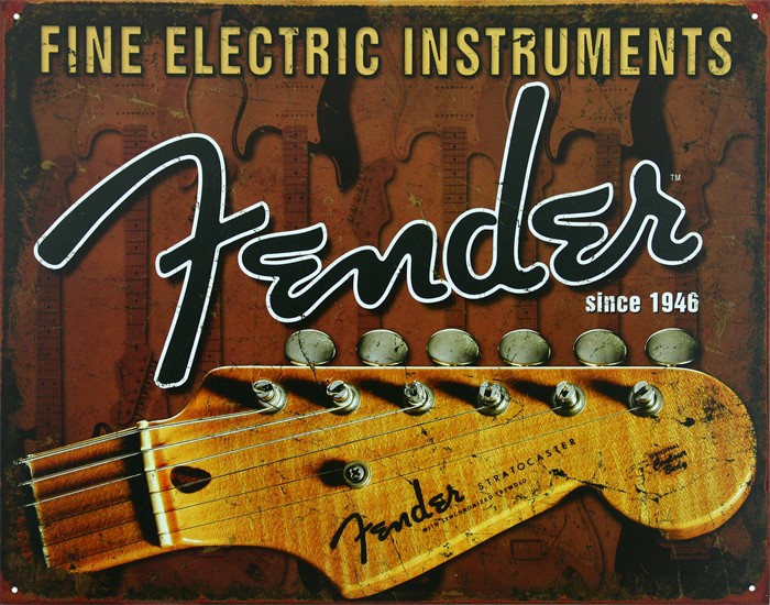 Plåtskylt/fender instrument, Universal
