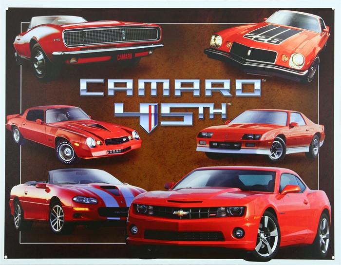 Plåtskylt/gm Chevy Camaro 45th, Universal