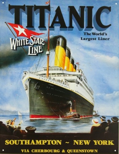 Plåtskylt/titanic-white Star, Universal
