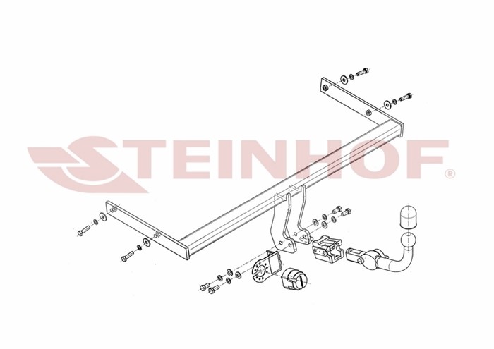 Dragkrok, Avtagbar Audi A3 Sportback (8pa) Steinhof A-065 Steinhof