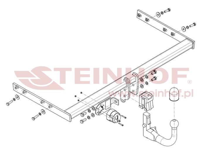 Dragkrok, Avtagbar Audi A3 Sportback (8pa) Steinhof A-067 Steinhof