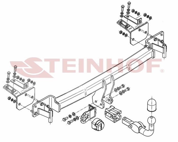 Dragkrok, Avtagbar Bmw 5 Touring (e39) Steinhof B-042 Steinhof