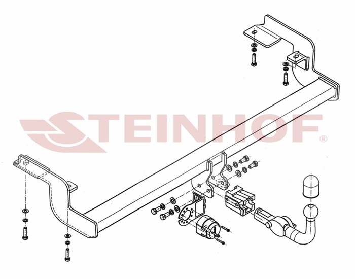 Dragkrok, Avtagbar Citro C5 I (dc_) Steinhof C-033 Steinhof