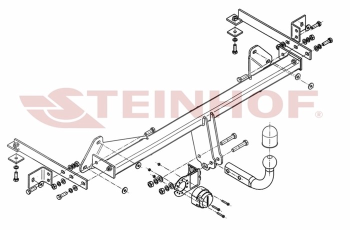Dragkrok, Standard Fiat 500l (351_, 352_) Steinhof F-045 Steinhof