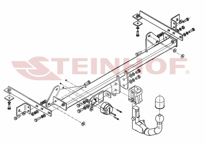 Dragkrok, Avtagbar Fiat 500l (351_, 352_) Steinhof F-046 Steinhof