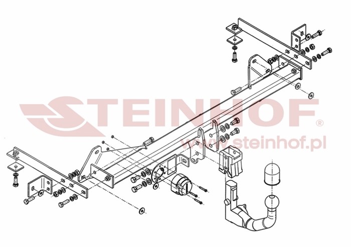 Dragkrok, Avtagbar Fiat 500l (351_, 352_) Steinhof F-046 Steinhof
