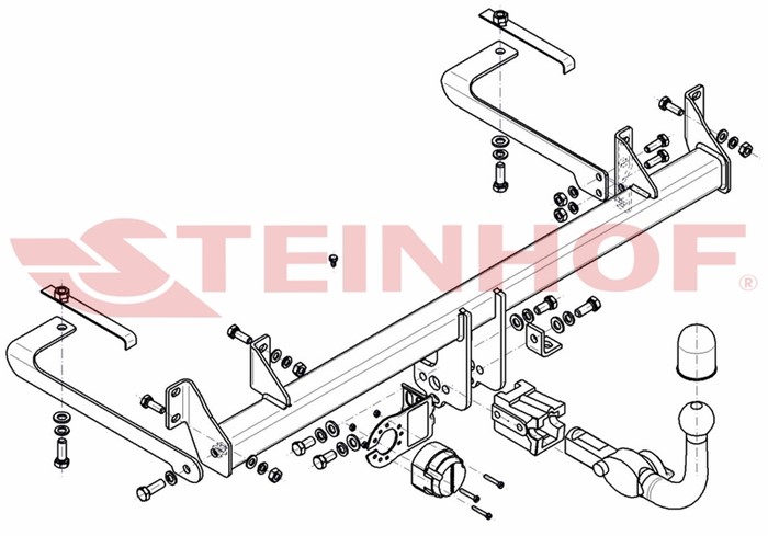 Dragkrok, Avtagbar Fiat Panda (169_) Steinhof F-117 Steinhof