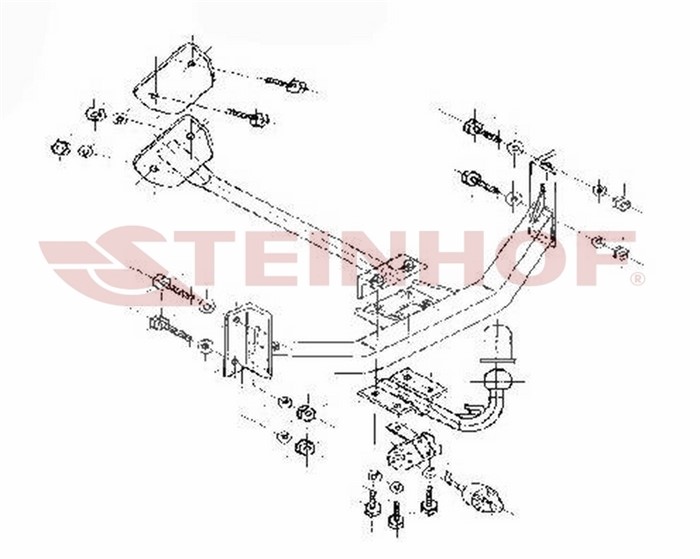 Dragkrok, Standard Fiat Punto (176_) Steinhof F-121 Steinhof Dragkrok, Standard Fiat Punto (176_) Steinhof F-121 Steinhof